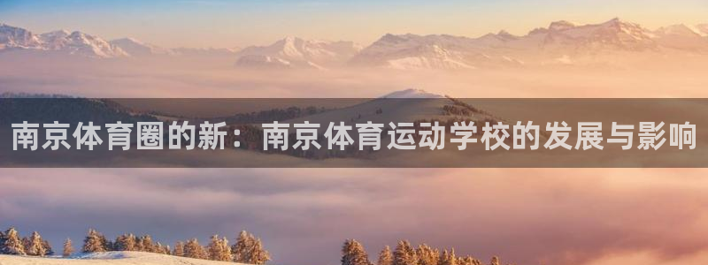 欧亿体育官方正版app新能源：南京体育圈的新：南京体